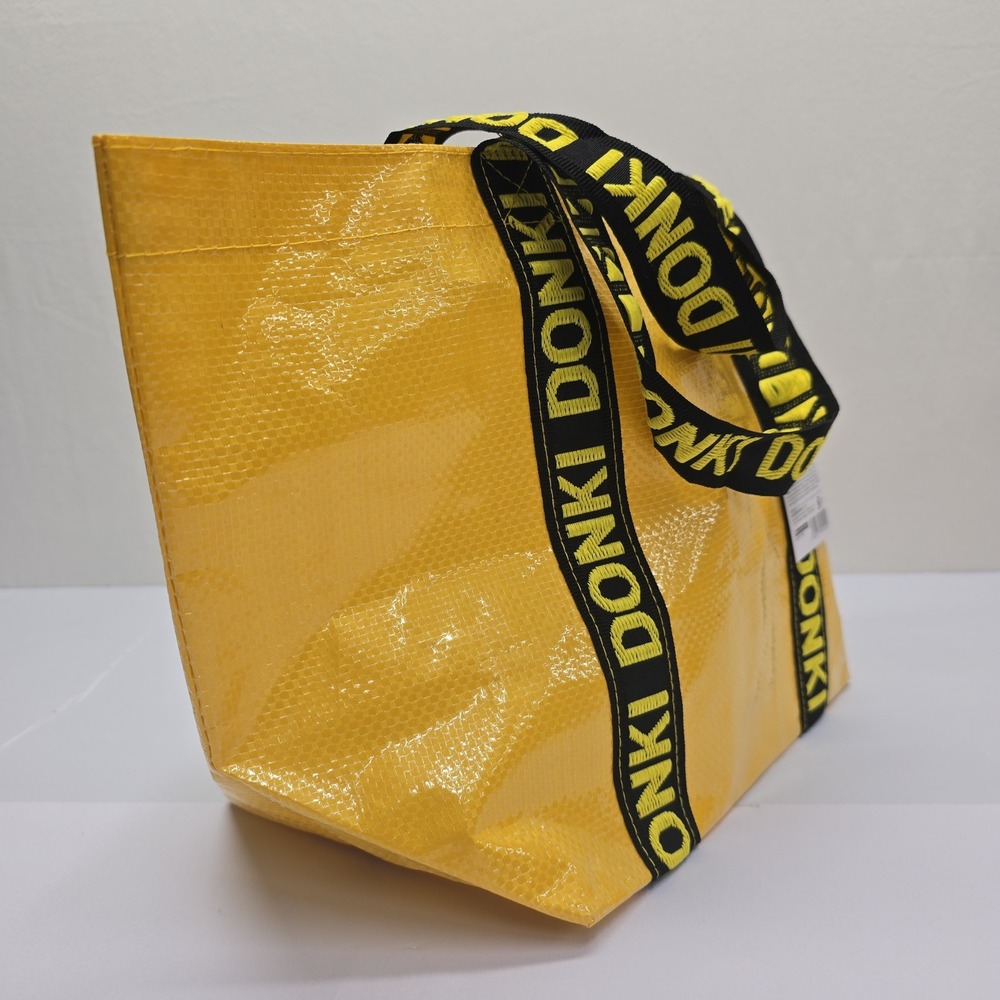 Don Don Donki Yellow Reusable Tote Bag Japanese Streetwear Shopper NEW - Picture 3 of 7